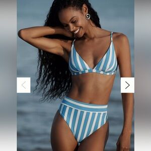 Maaji Ivy - Striped Bikini Top and high waisted bottom set